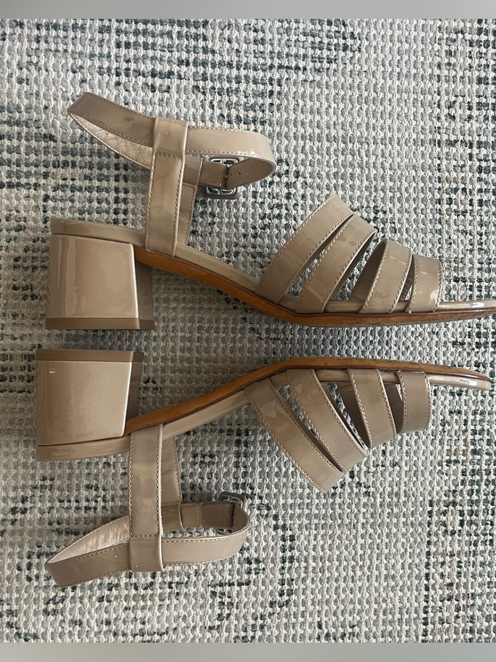 Maryam Nassir Zadeh Patent Strappy Sandals in Nude/Tan sz 36 - Picture 4 of 8
